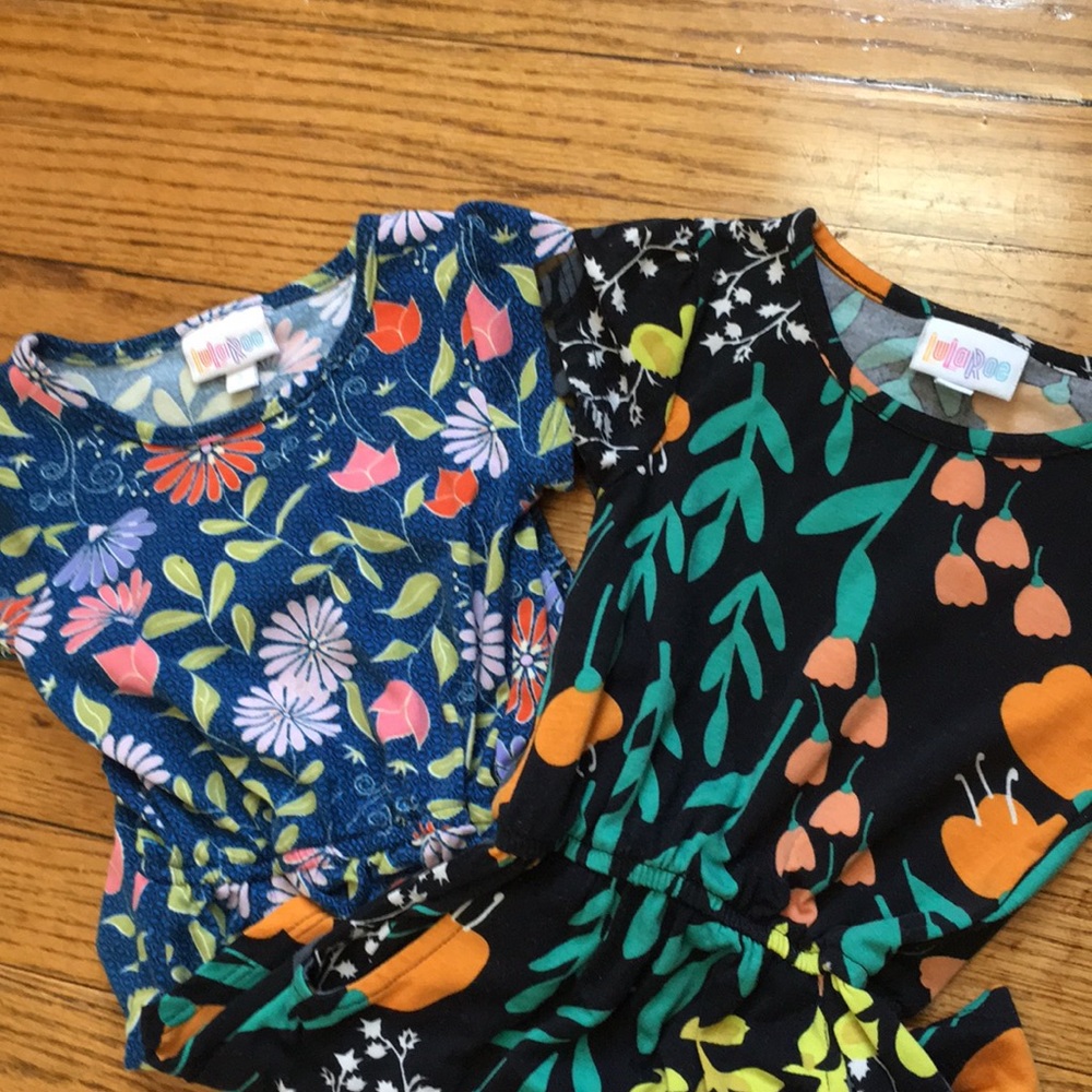 LulaRoe Little Girl Size 2 Dresses - LOT 2 dresses